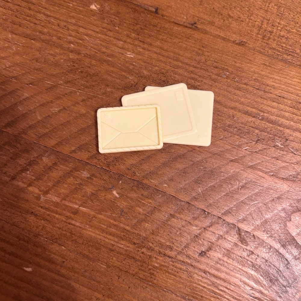 Fisher Price Little People Pale Yellow Mail Letter Package as is